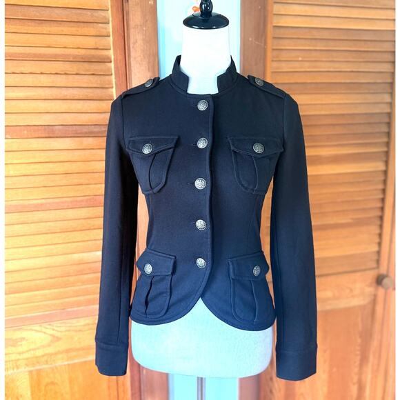 Goth Punk Steampunk EGL Casual Light Black Military Jacket S - Picture 1 of 9